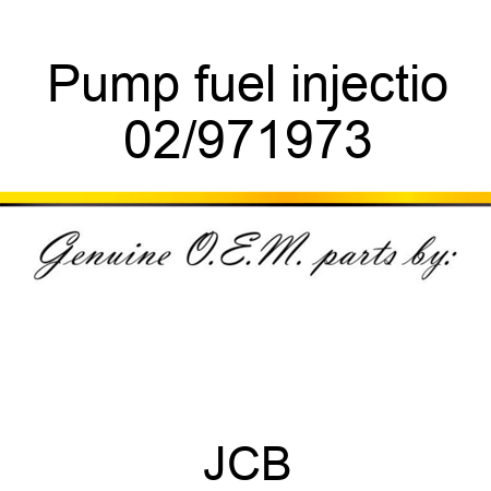 Pump fuel injectio 02/971973