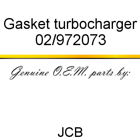 Gasket, turbocharger 02/972073