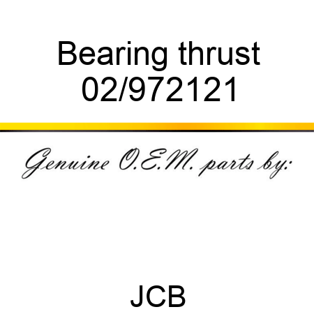 Bearing thrust 02/972121
