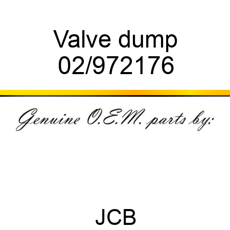 Valve dump 02/972176