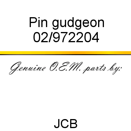 Pin, gudgeon 02/972204