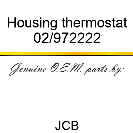 Housing thermostat 02/972222