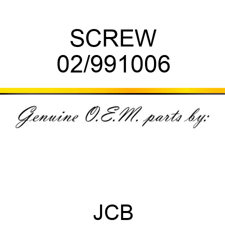 SCREW 02/991006