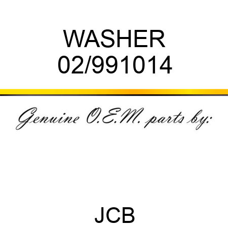 WASHER 02/991014