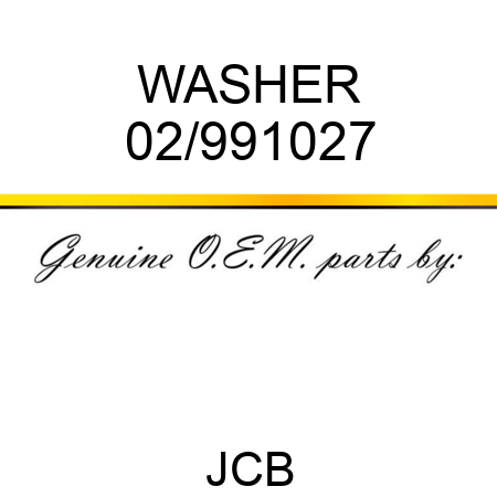 WASHER 02/991027