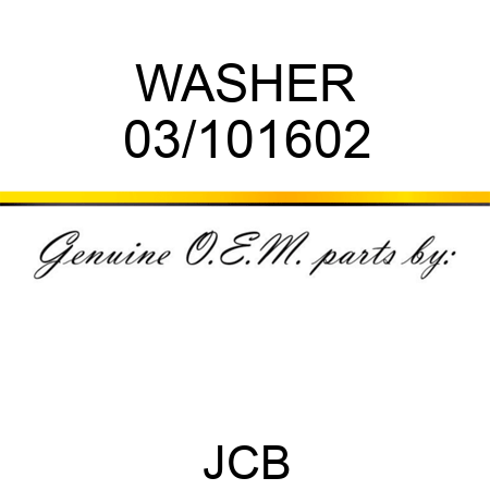 WASHER 03/101602