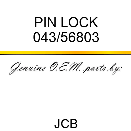 PIN LOCK 043/56803