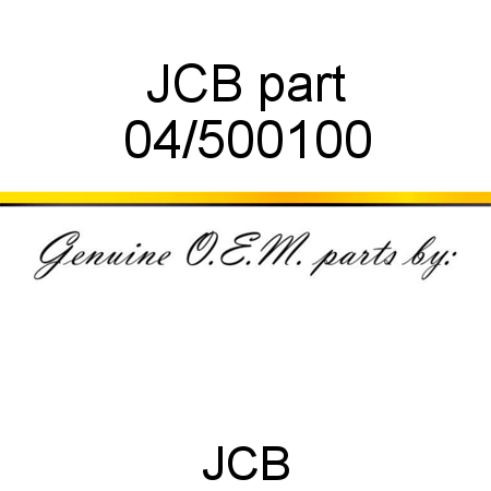 JCB part 04/500100