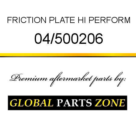 FRICTION PLATE HI PERFORM 04/500206