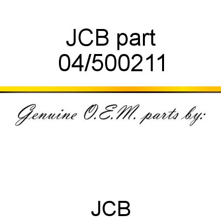 JCB part 04/500211