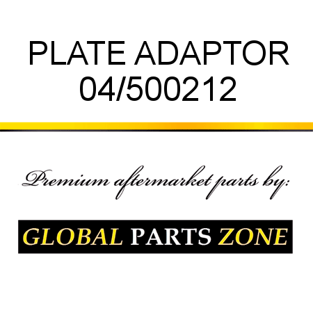 PLATE ADAPTOR 04/500212