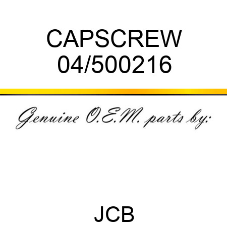 CAPSCREW 04/500216