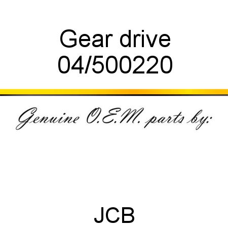 Gear, drive 04/500220