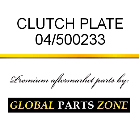 CLUTCH PLATE 04/500233