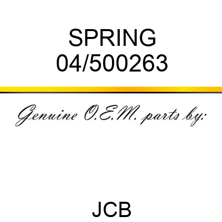SPRING 04/500263