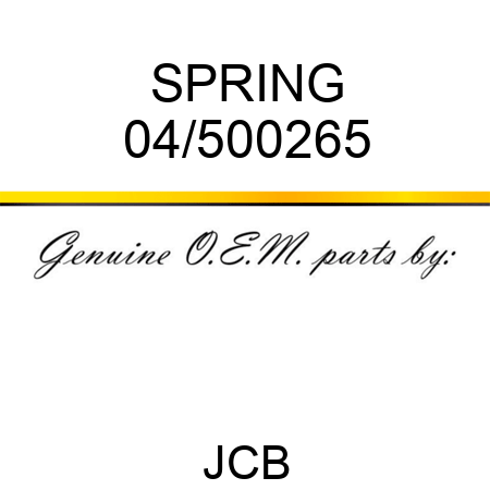 SPRING 04/500265