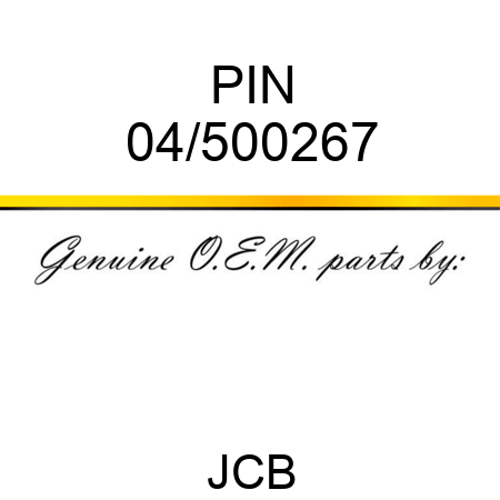 PIN 04/500267