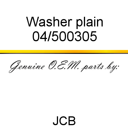 Washer, plain 04/500305