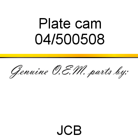 Plate, cam 04/500508
