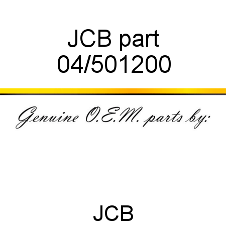 JCB part 04/501200