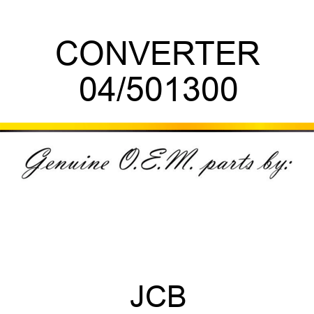 CONVERTER 04/501300