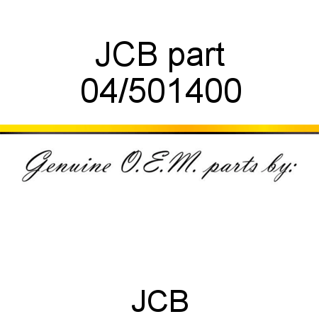 JCB part 04/501400