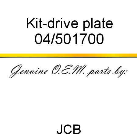 Kit-drive plate 04/501700