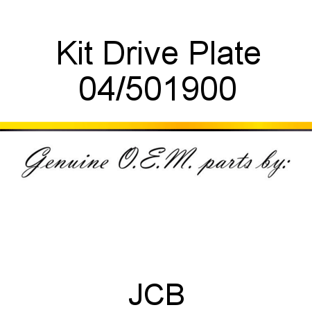 Kit, Drive Plate 04/501900