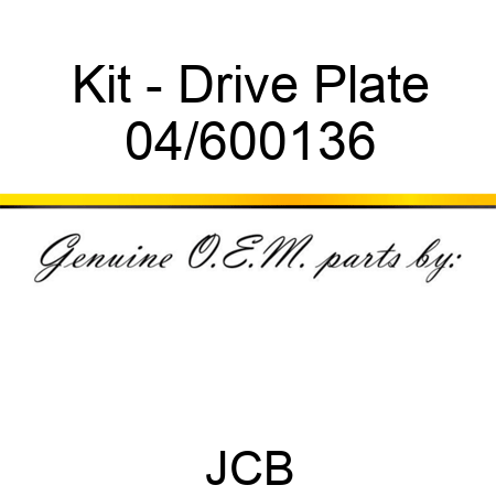 Kit - Drive Plate 04/600136