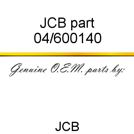 JCB part 04/600140