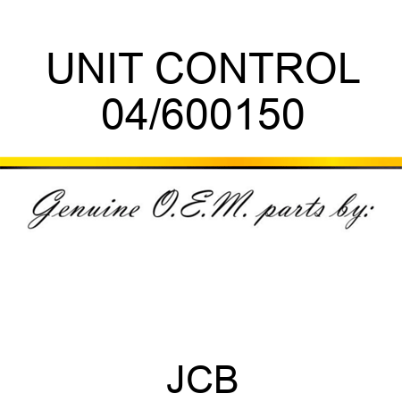 UNIT CONTROL 04/600150