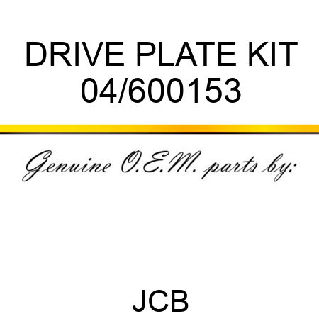 DRIVE PLATE KIT 04/600153
