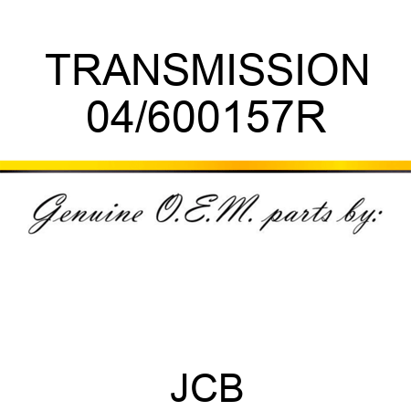 TRANSMISSION 04/600157R