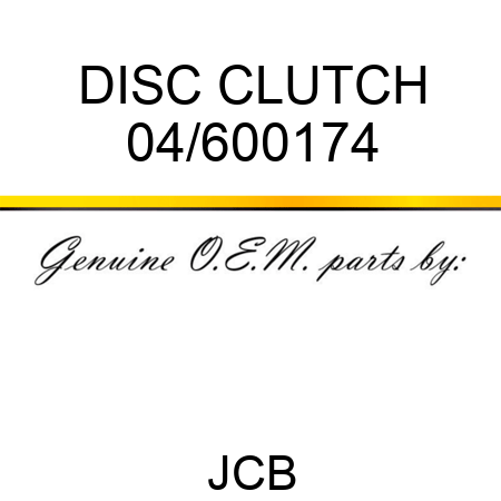 DISC CLUTCH 04/600174