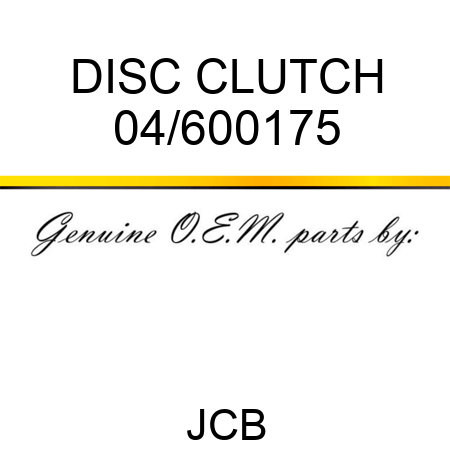 DISC CLUTCH 04/600175