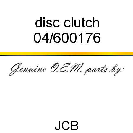 disc, clutch 04/600176