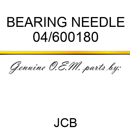 BEARING, NEEDLE 04/600180