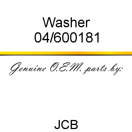 Washer 04/600181