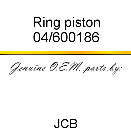 Ring, piston 04/600186