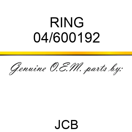RING 04/600192