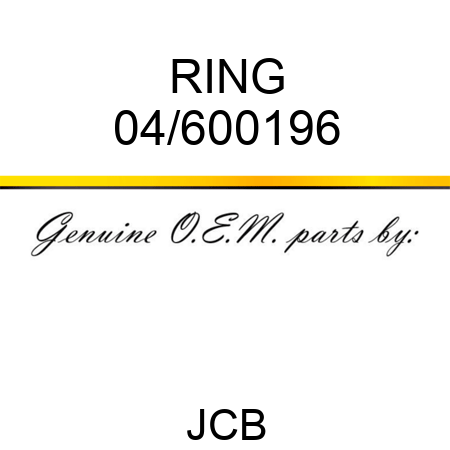 RING 04/600196