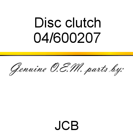 Disc, clutch 04/600207