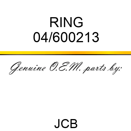 RING 04/600213