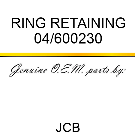 RING RETAINING 04/600230