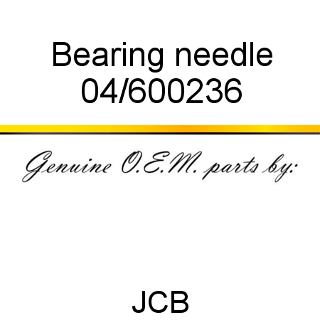 Bearing, needle 04/600236
