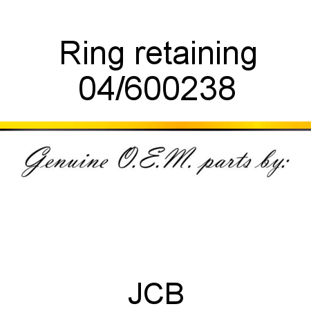 Ring, retaining 04/600238