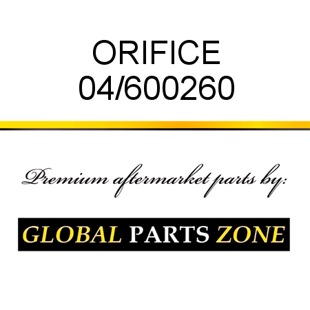 ORIFICE 04/600260