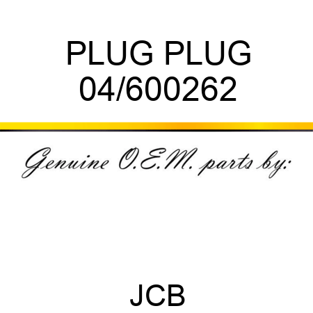 PLUG PLUG 04/600262