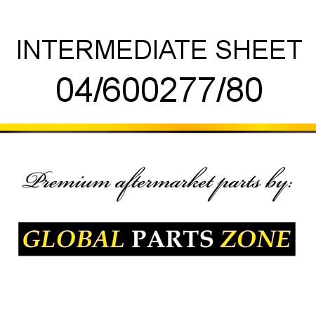 INTERMEDIATE SHEET 04/600277/80