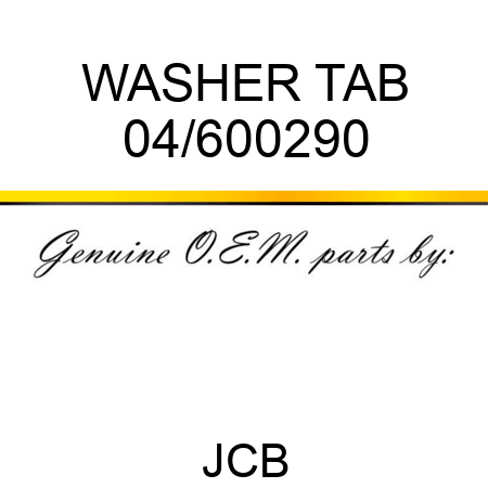WASHER, TAB 04/600290